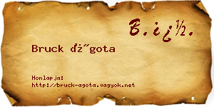 Bruck Ágota névjegykártya